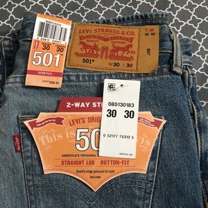 Levi's Jeans - Levis 501 Stretch 30 x 30 Brand New Levi's Jeans - Levis 501 Stretch 30 x 30 Brand New